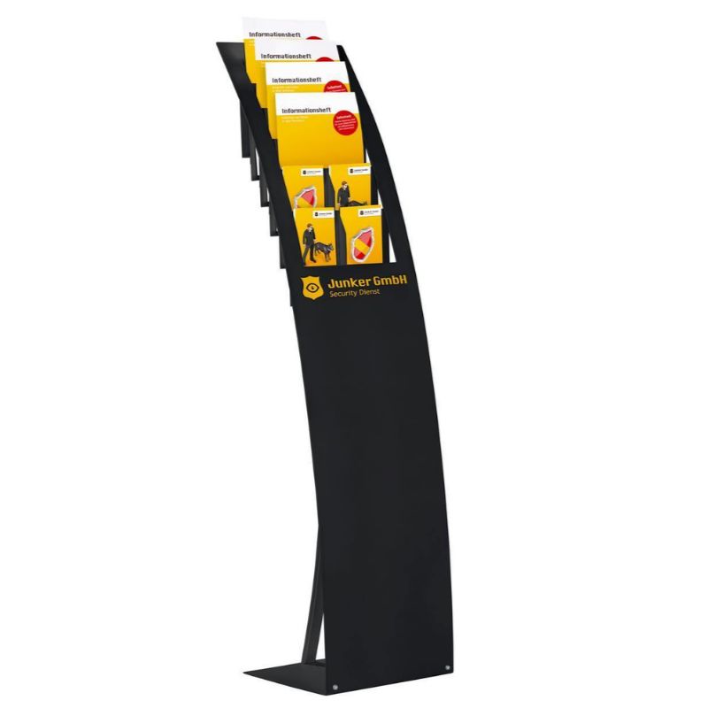 Folderhouder A4 Staand Zwart | Displayshop.nl