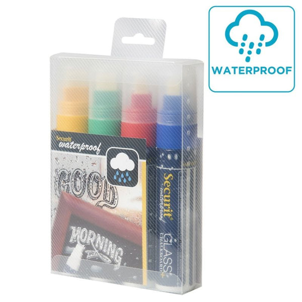 Watervaste krijtstiften 7-15mm in 4 kleuren
