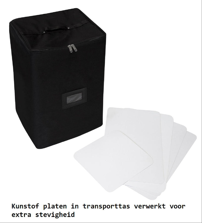 Folderhouder Deluxe A4 opvouwbaar Zwart - Displayshop.nl