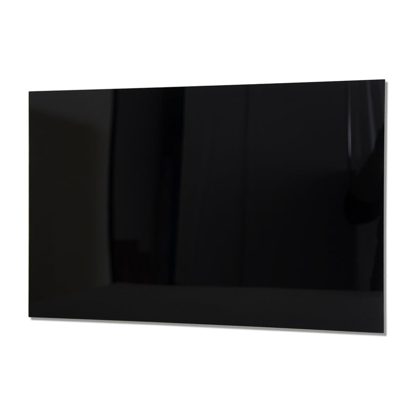 GLASS whiteboard – B60xH40cm zwart