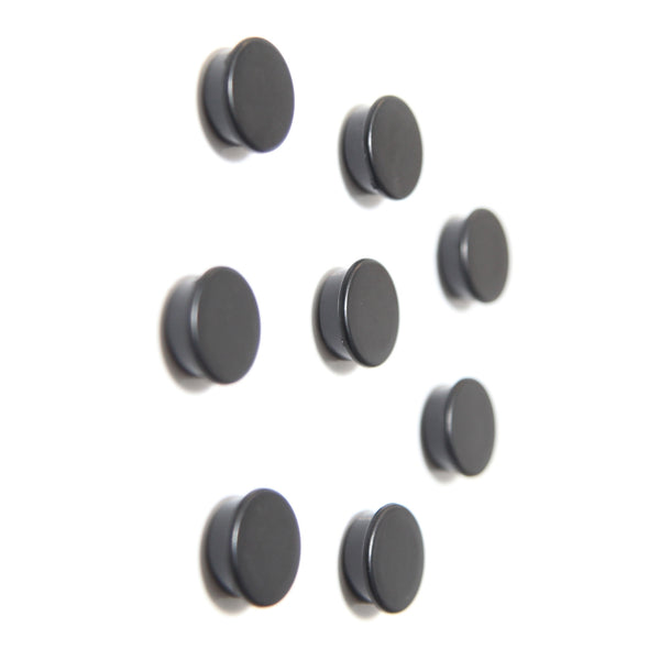 Zwarte magneten whiteboarden - 20mm - 8 stuks